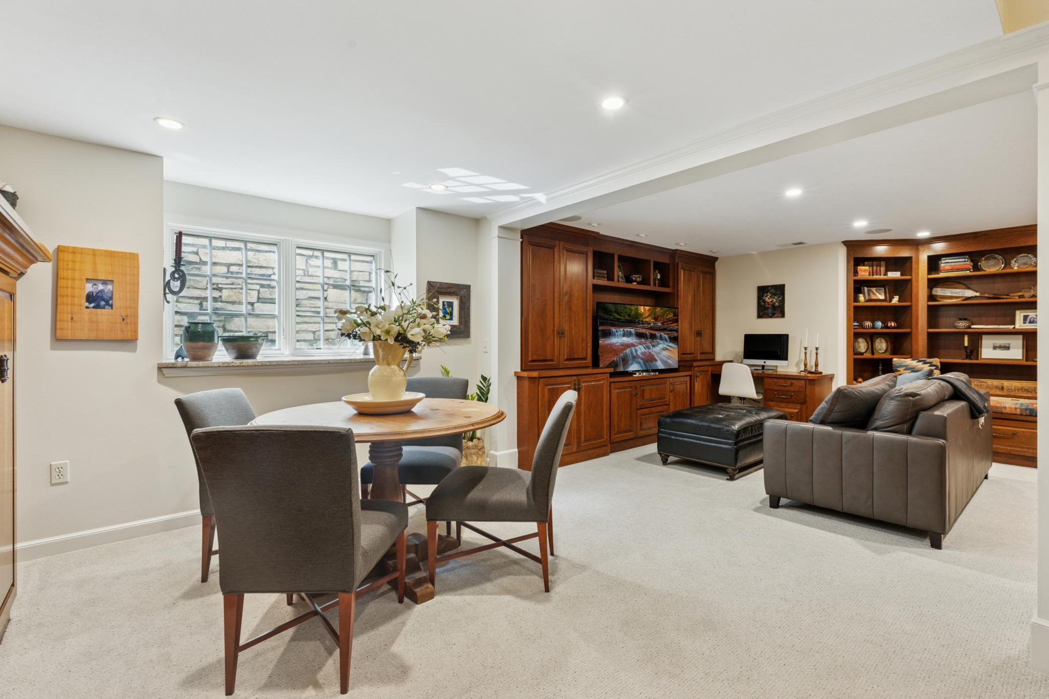 Beautiful built-ins and daylight egress window brings in great natural light