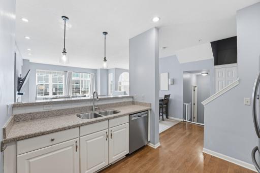 Conveniently located just off the living space, this kitchen is a winner.