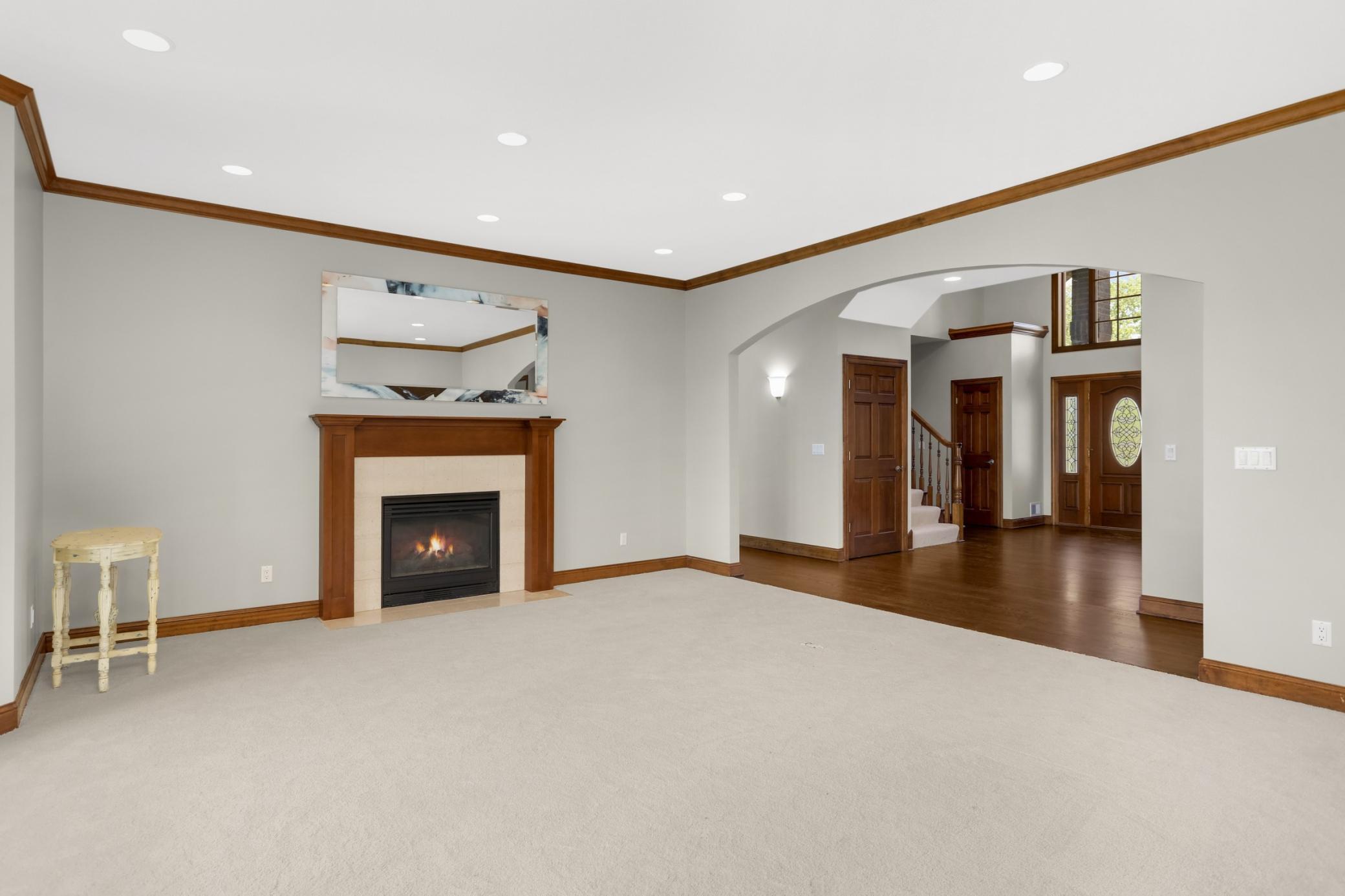 Inviting main-level living with gas fireplace