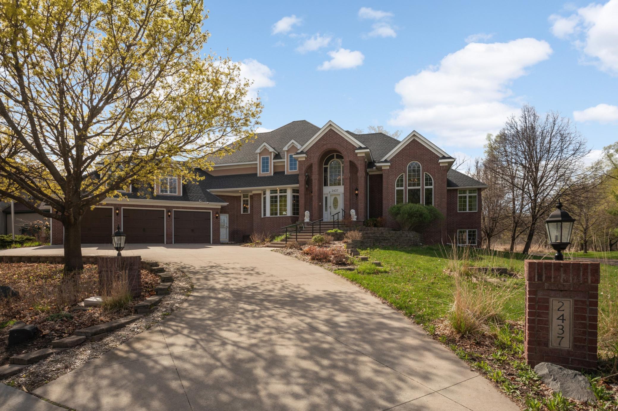 Stately home with circular drive