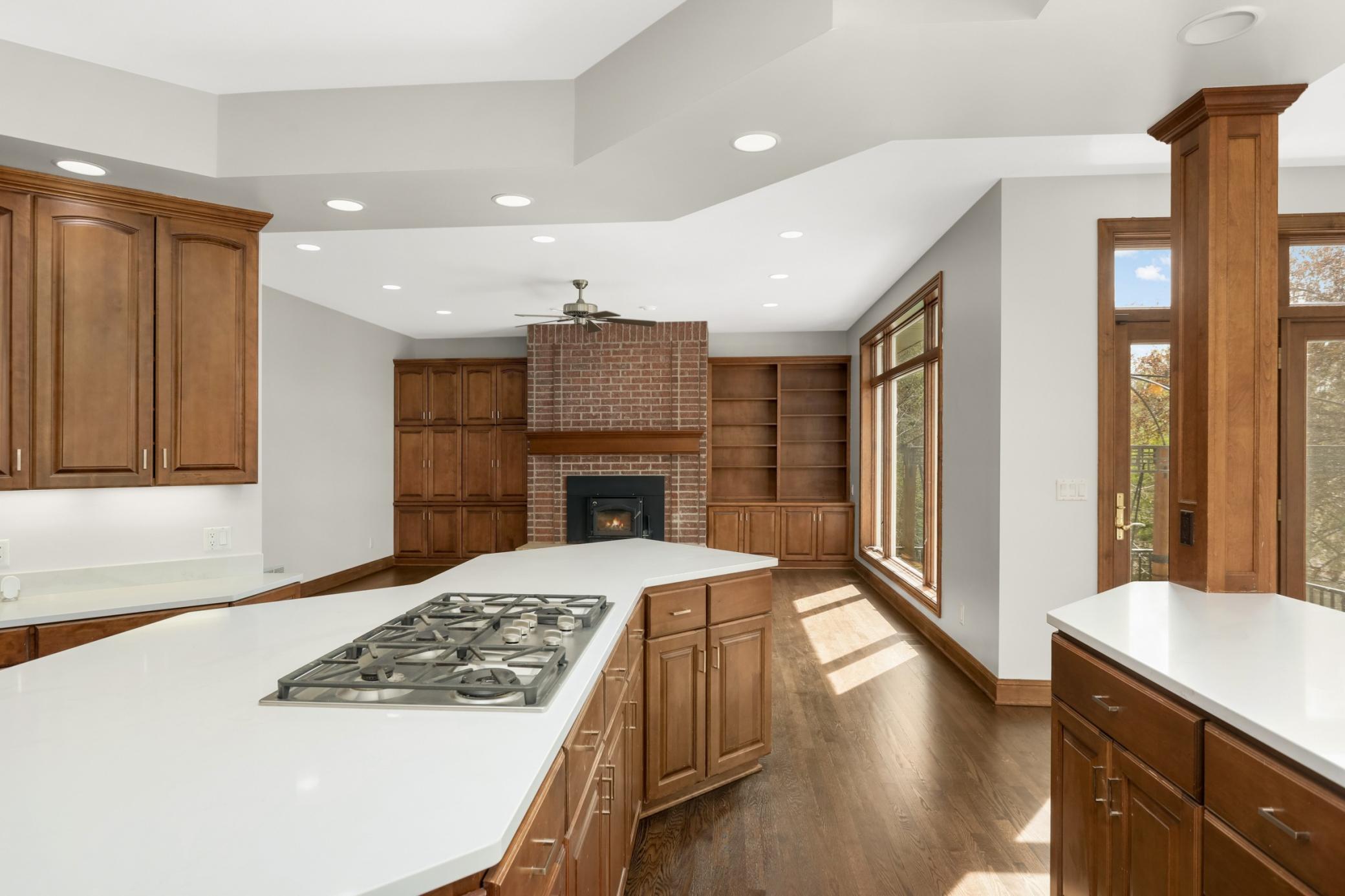 Open-concept kitchen layout