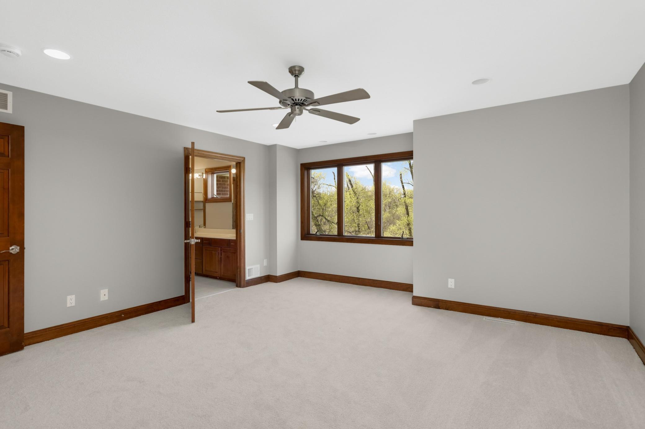 Ceiling fans throughout