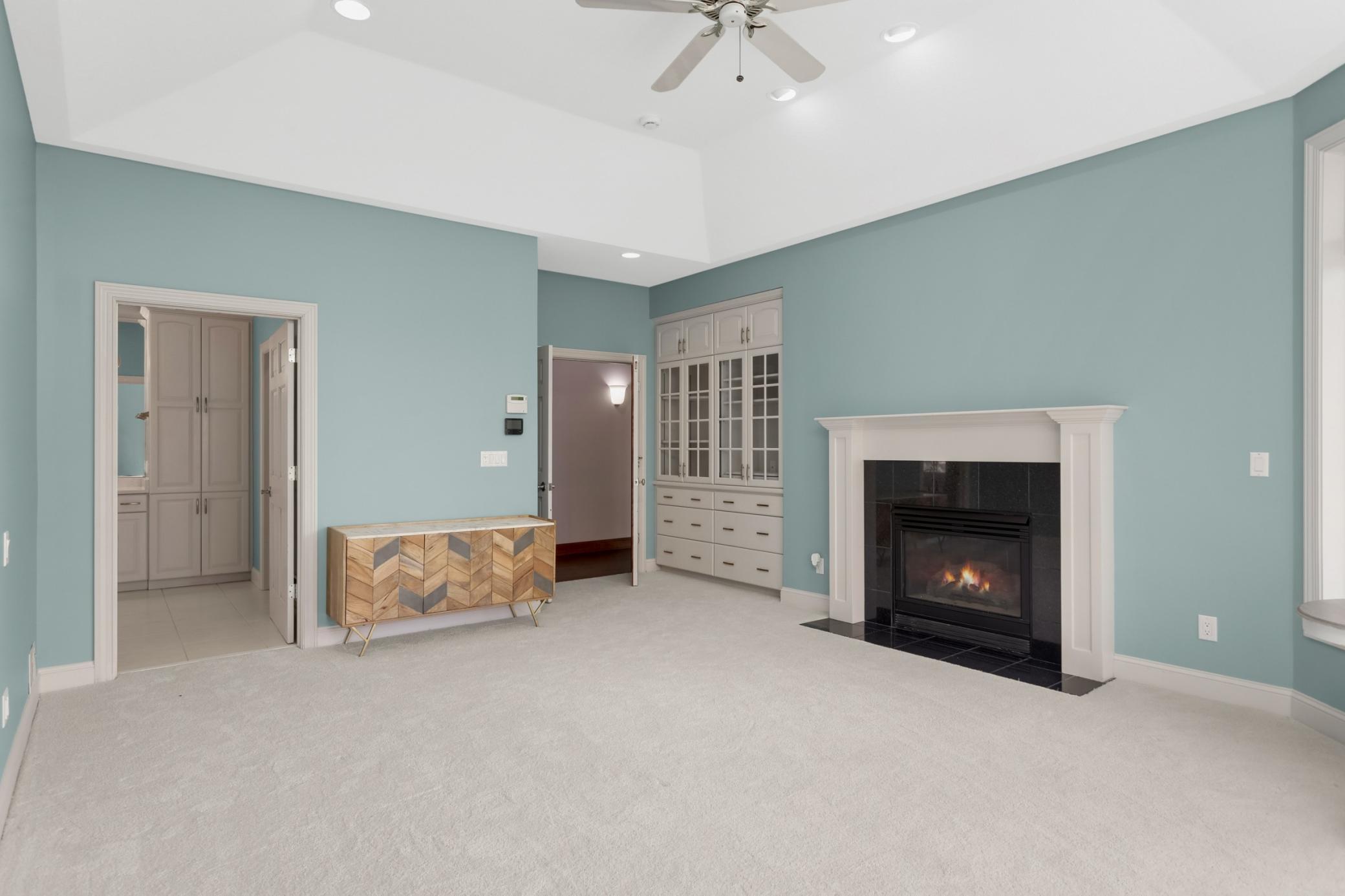 Features built-ins and gas fireplace