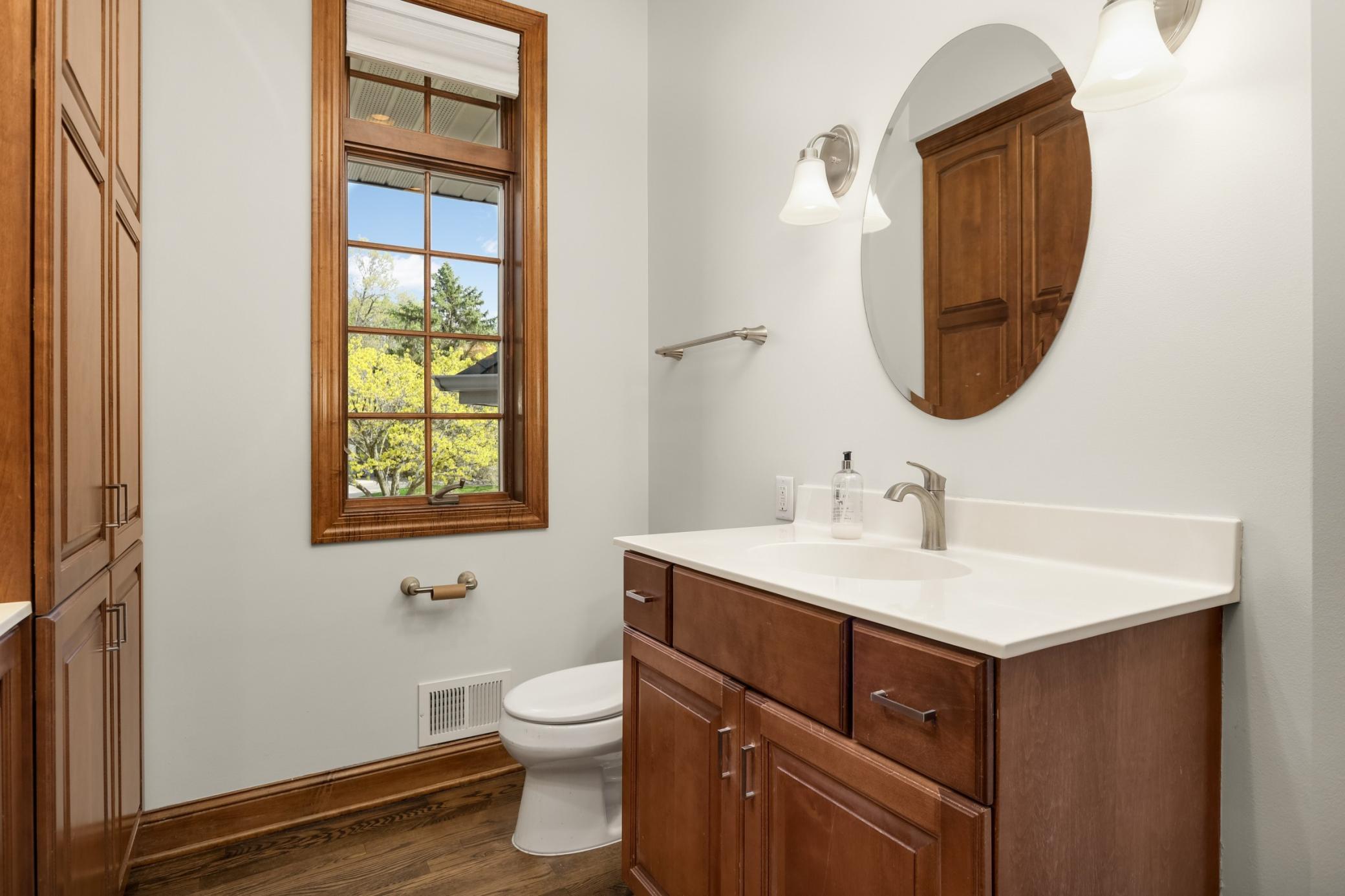 Oversized powder room
