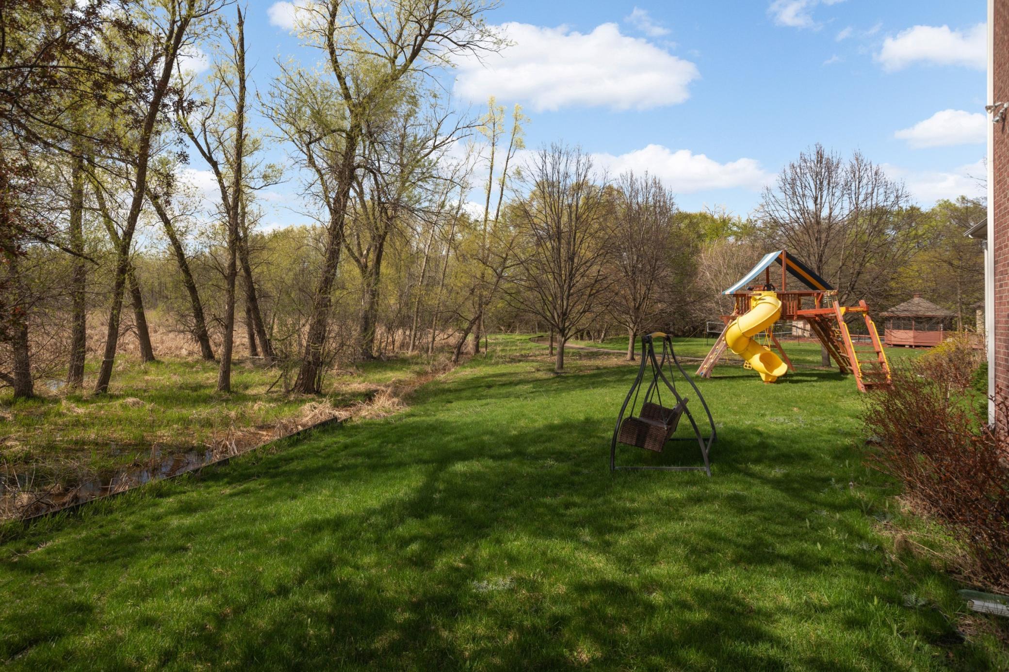 Nearly an acre of private backyard