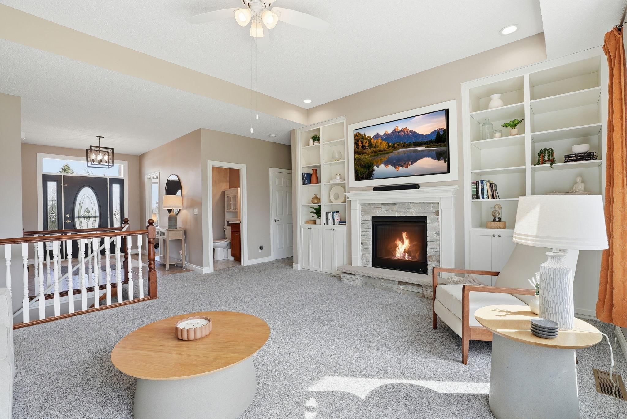 leads to the living room.