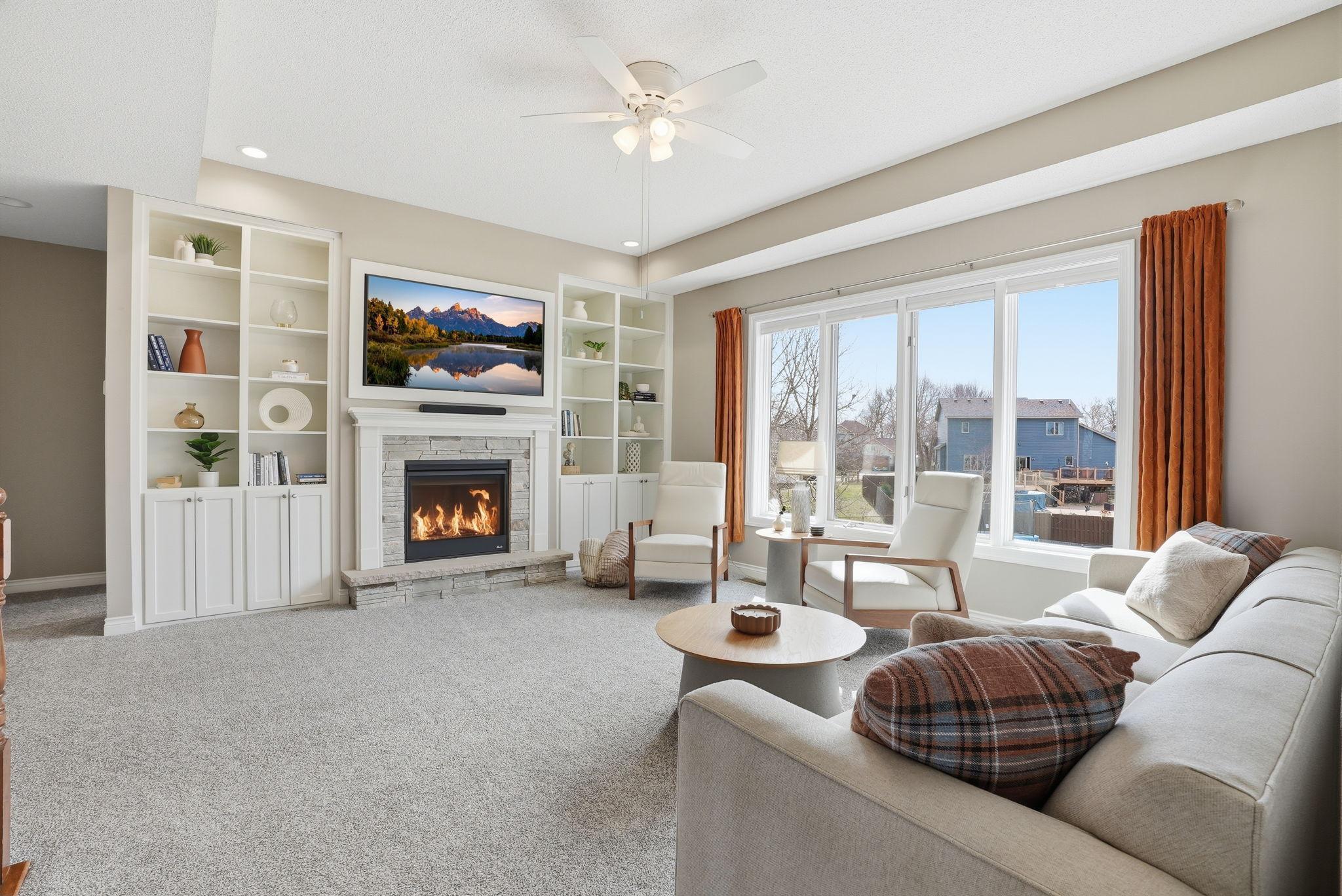 Custom built-ins and natural lighting