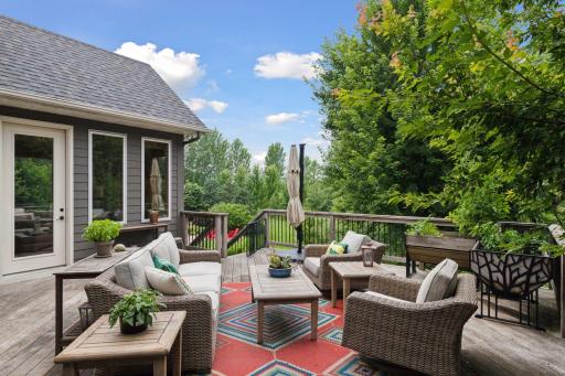 Deck just off the porch for herb gardening, grilling and relaxing