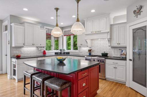 Plentiful counter space and cabinet storage