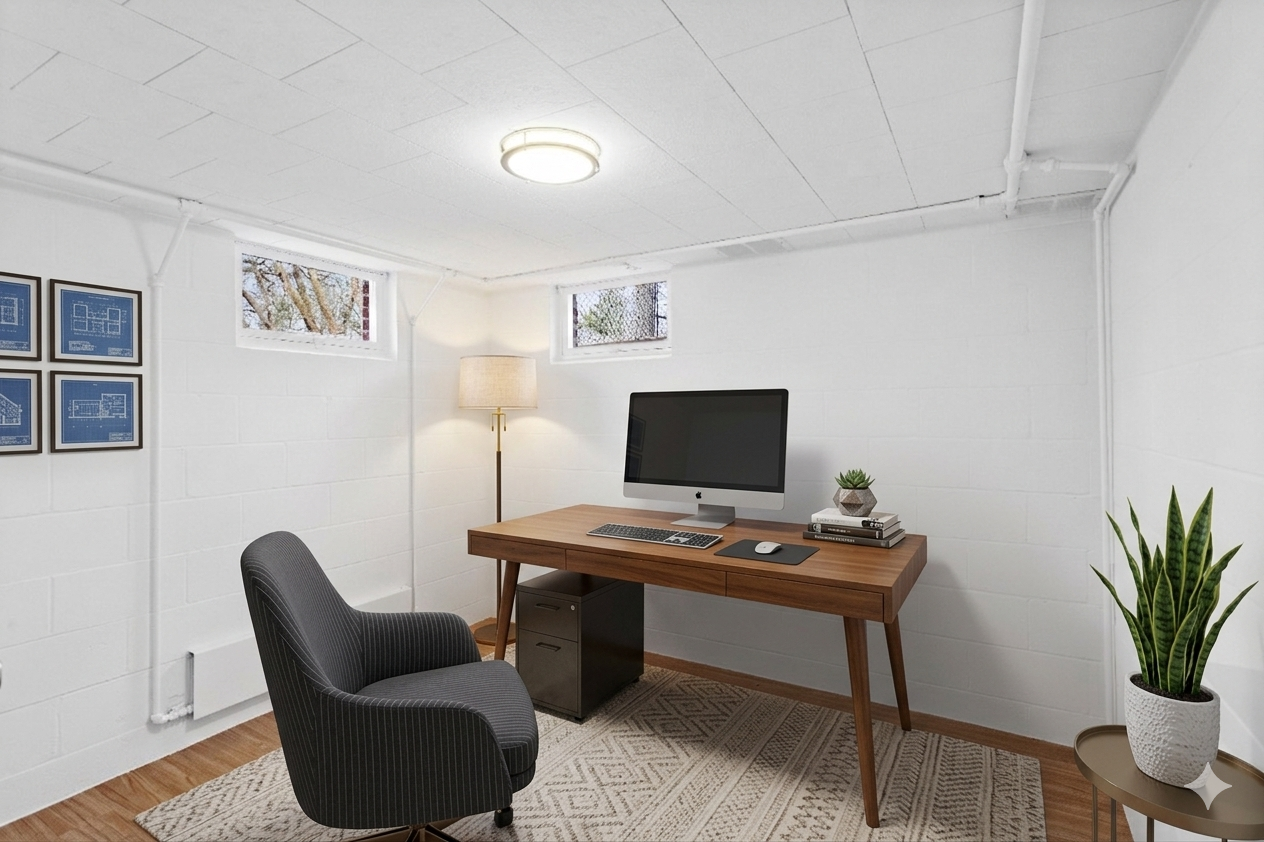 Lower Level Office *Virtually staged furniture*