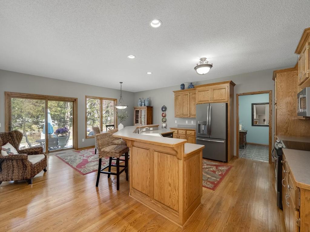 Open kitchen and informal dining room