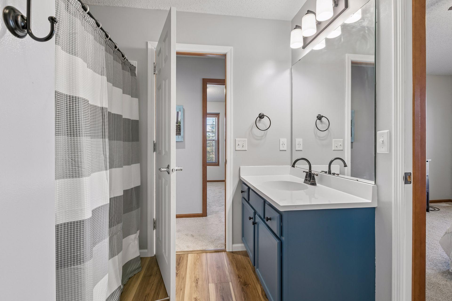 Plenty of storage as well with the linen closet and large vanity.