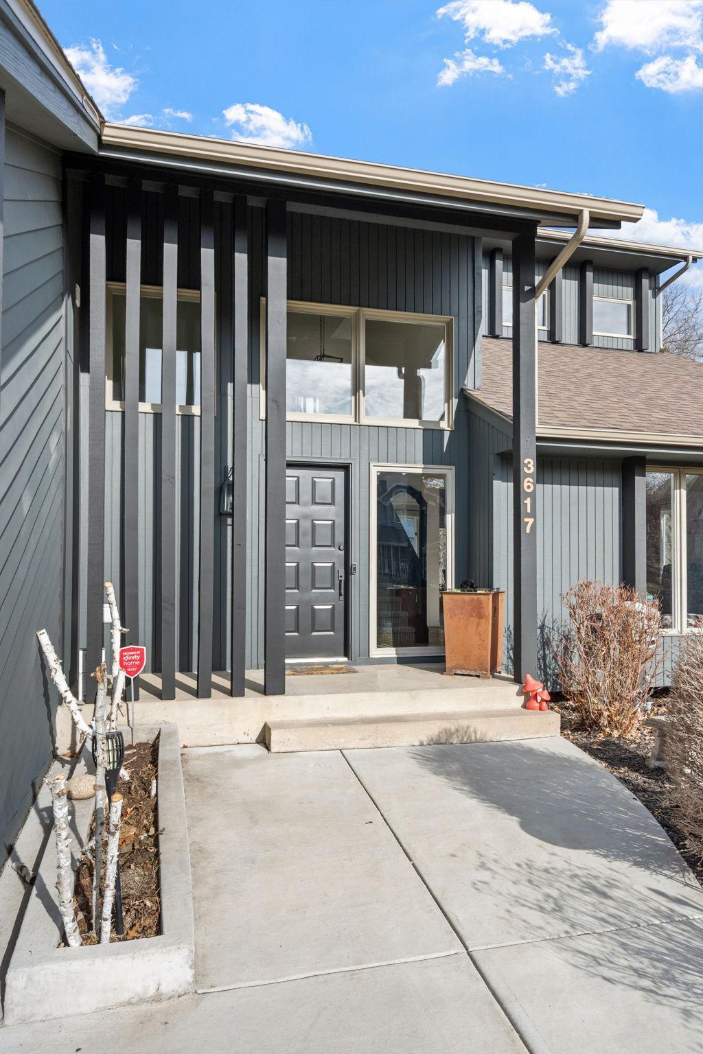 Fresh exterior paint and trim