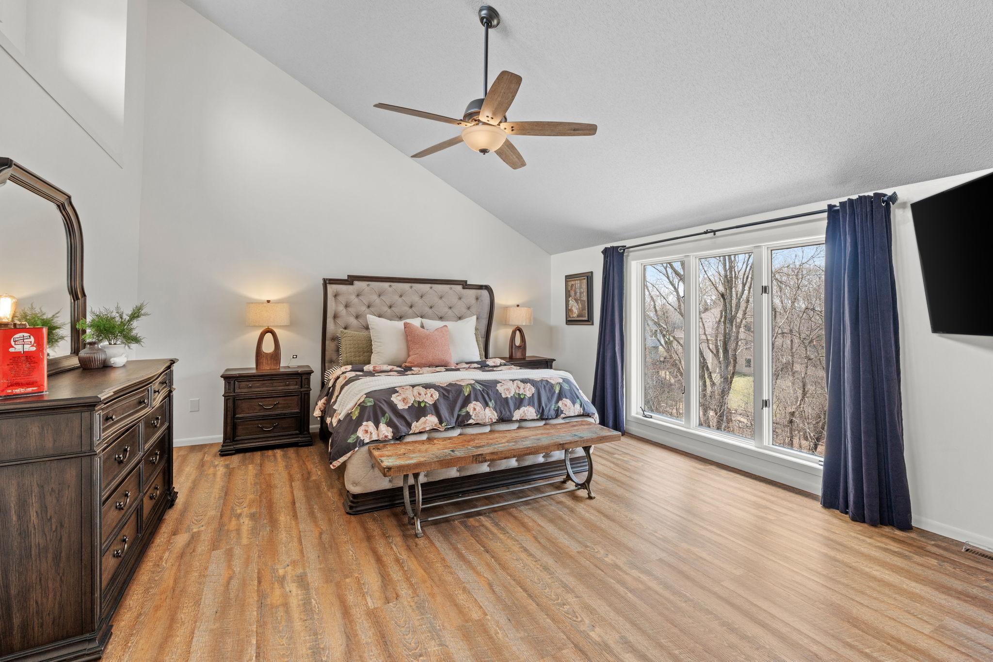 Views of the backyard. Custom designed primary walk in closet has an added 2nd Laundry Room in 2022. Washer and Dryer in this space not included in the sale.