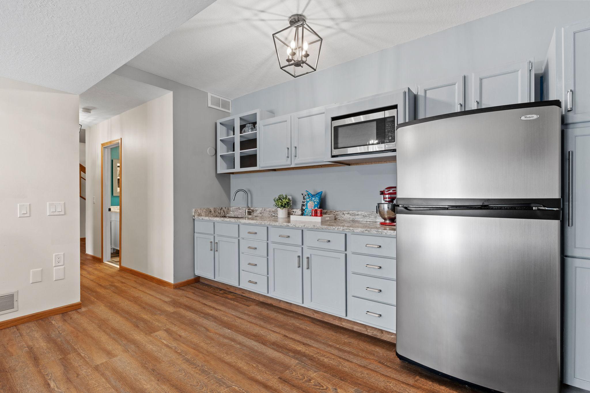 The set up is perfect for an in-law suite