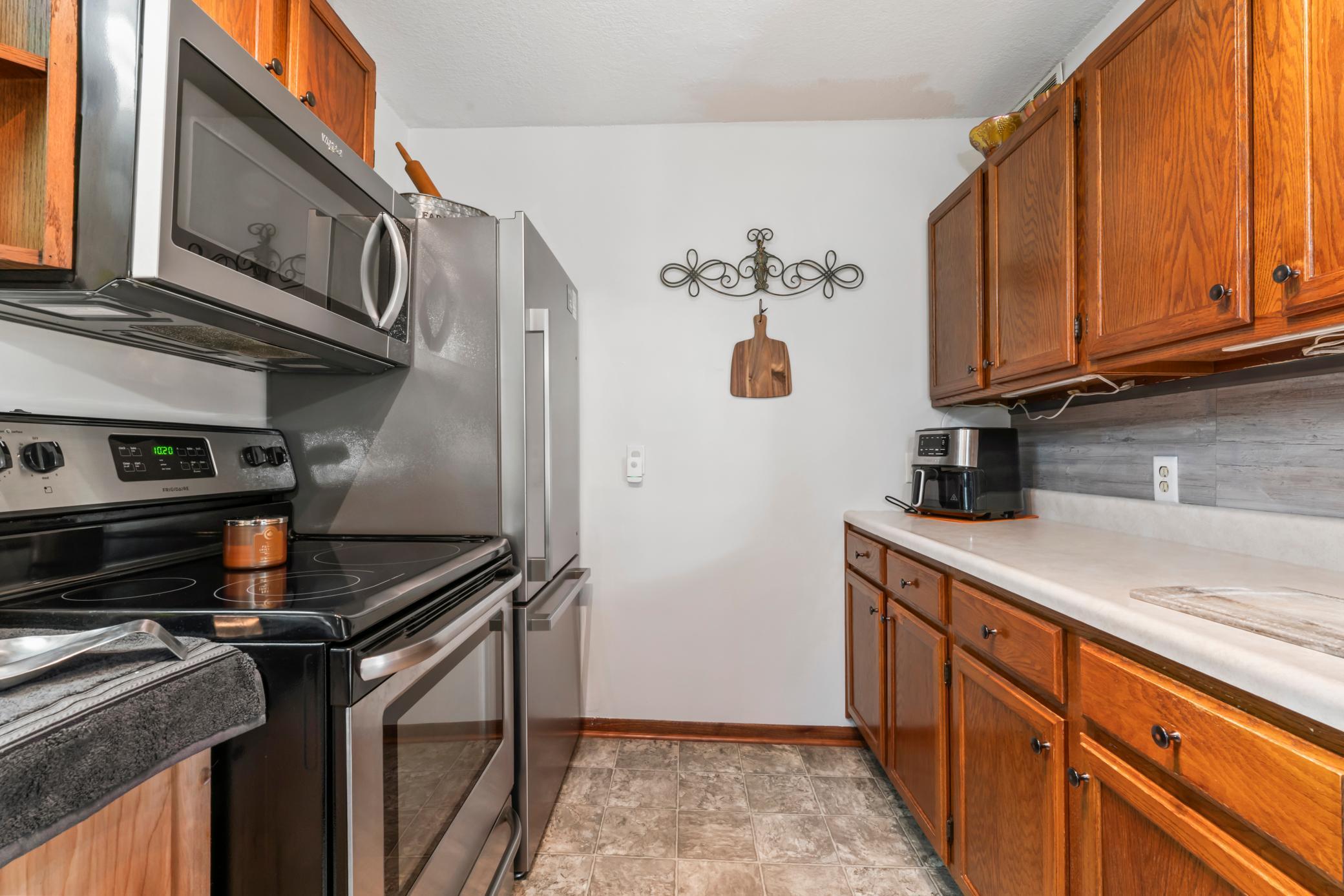Kitchen with newer appliances