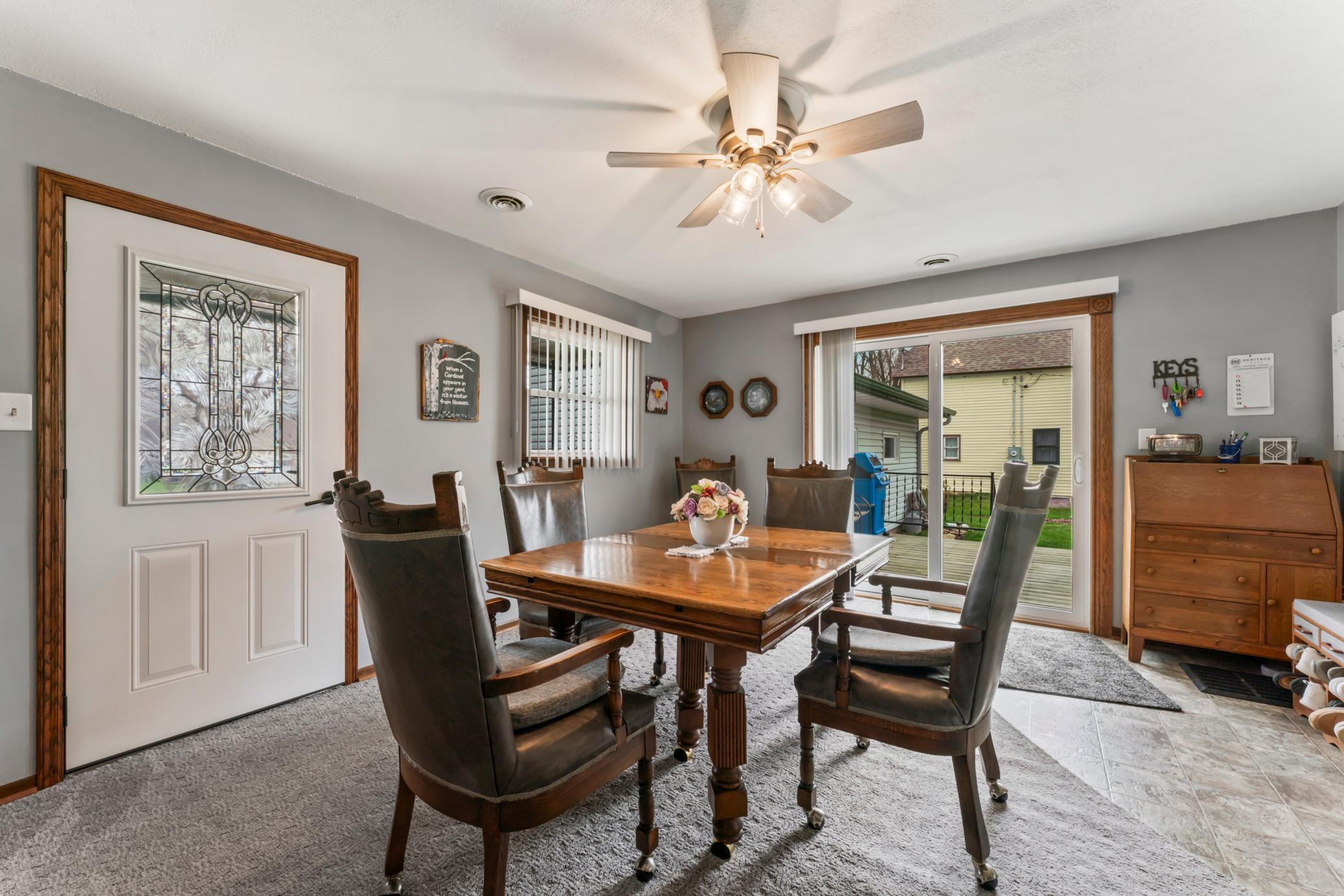 Dining Room that walks out onto a gorgeous deck.