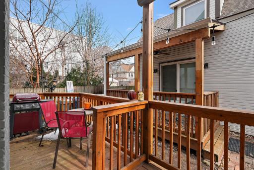 Back porch for "Cherry Suite", back of main building