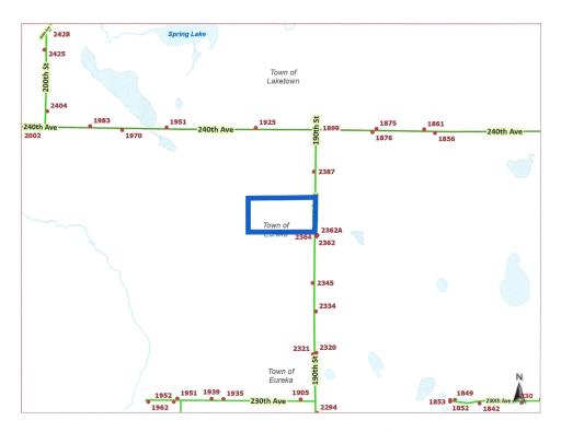 A map showing the location of your property!