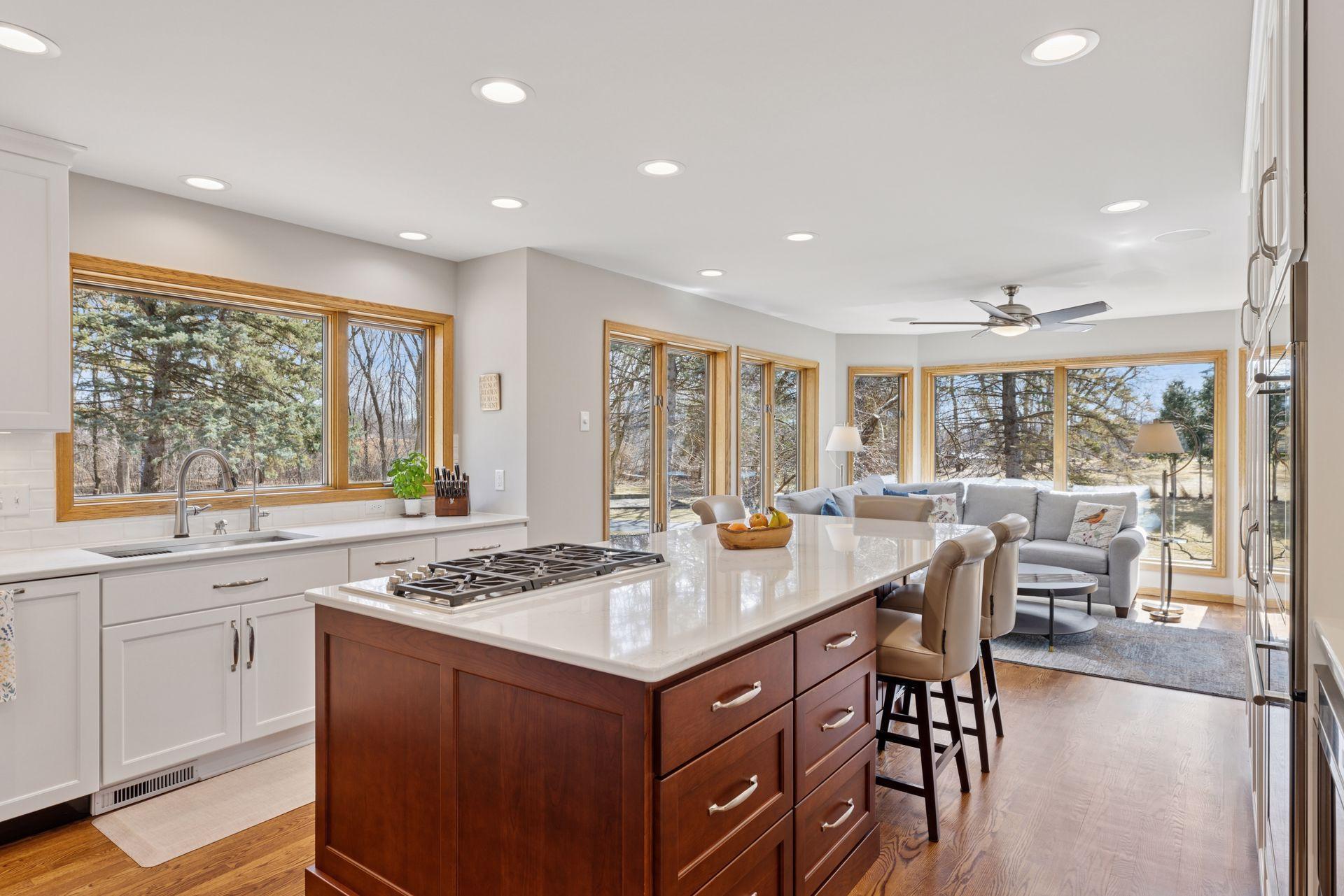 Updated kitchen with crisp finishes