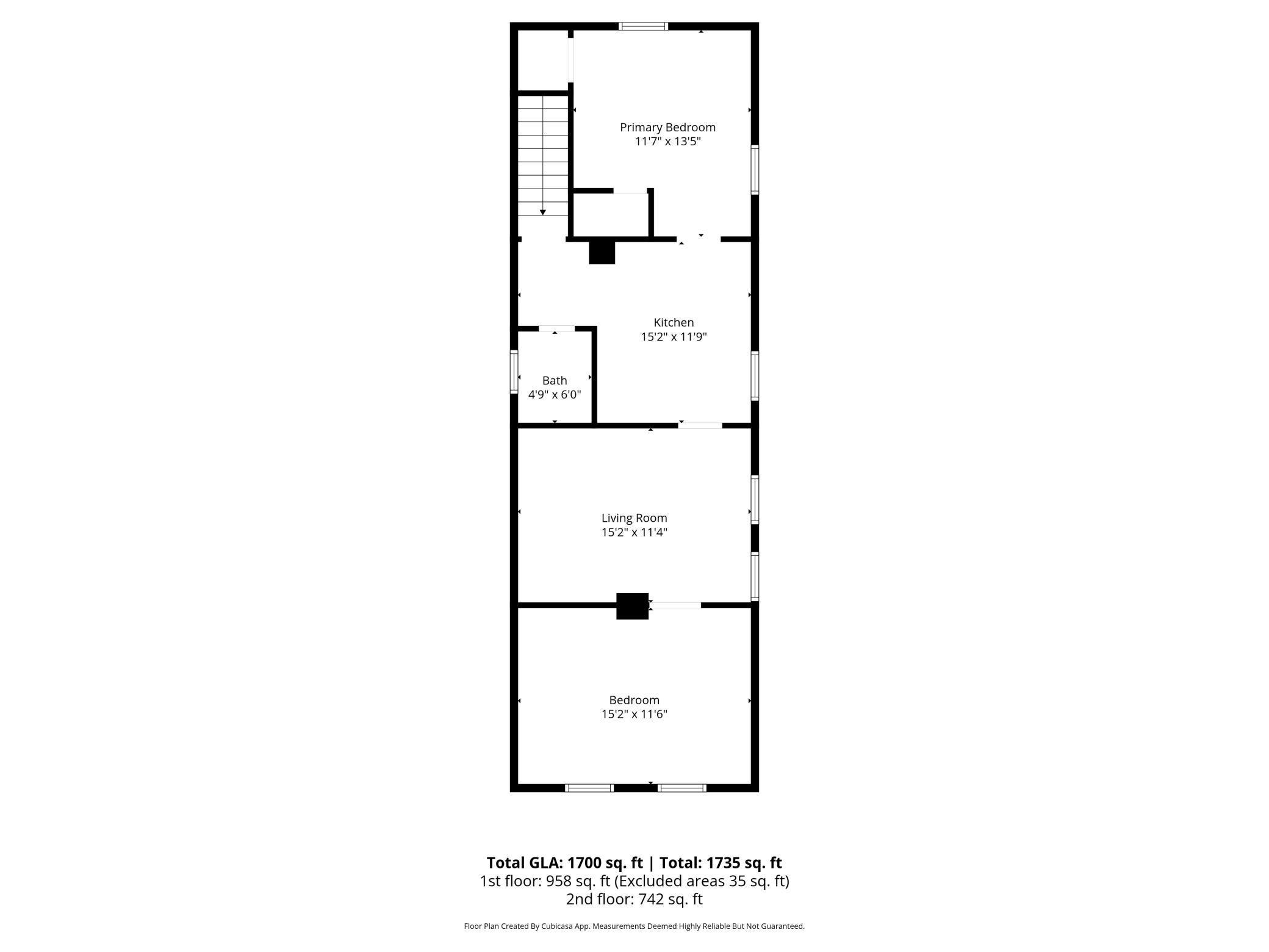 Upper unit - Floorplan