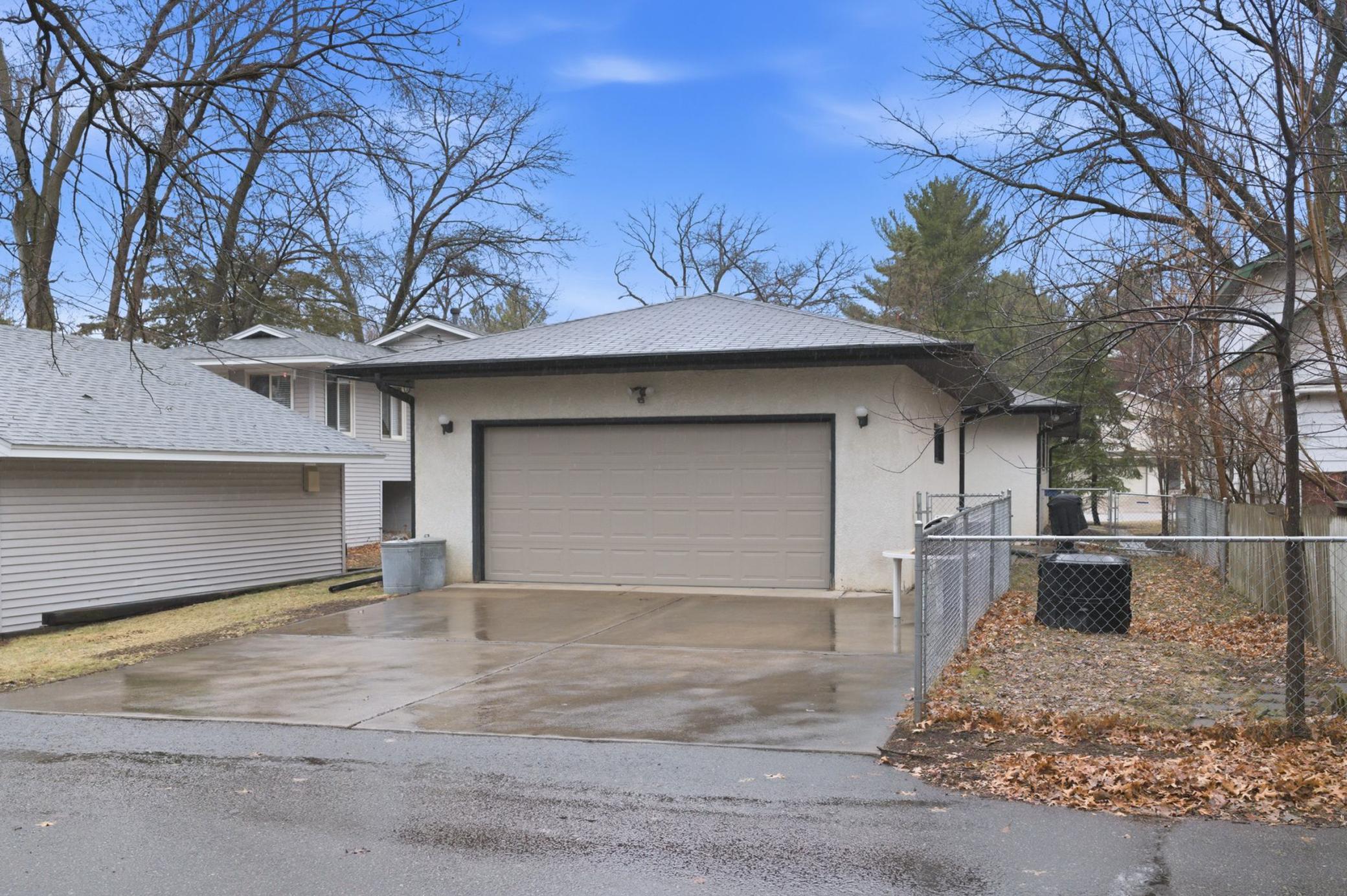 View from the alley - it's a no outlet street that ends at the neighbors - very low traffic.