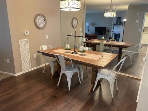 Stepping inside unit 305 you'll find the informal dining room...