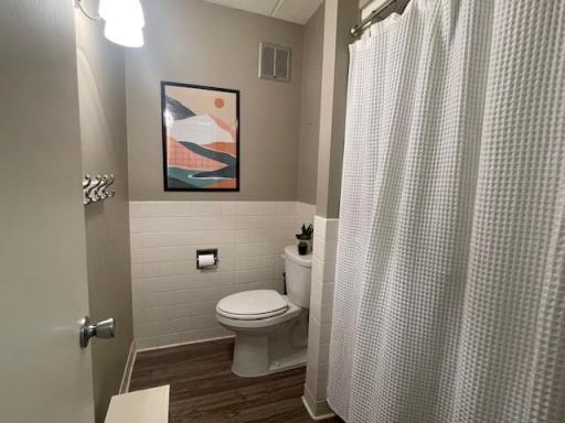 remainder of the 3/4 bath including walk in shower.