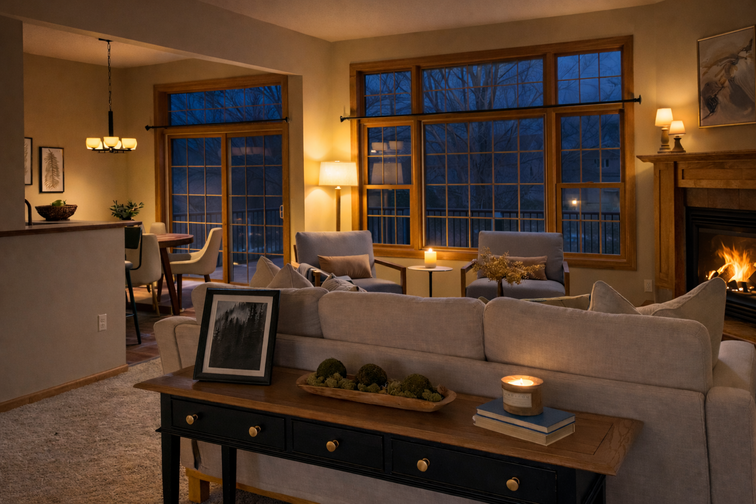 6646 Tessman Terrace N, Brooklyn Park Lower Level Family Room Physically and Virtually Staged