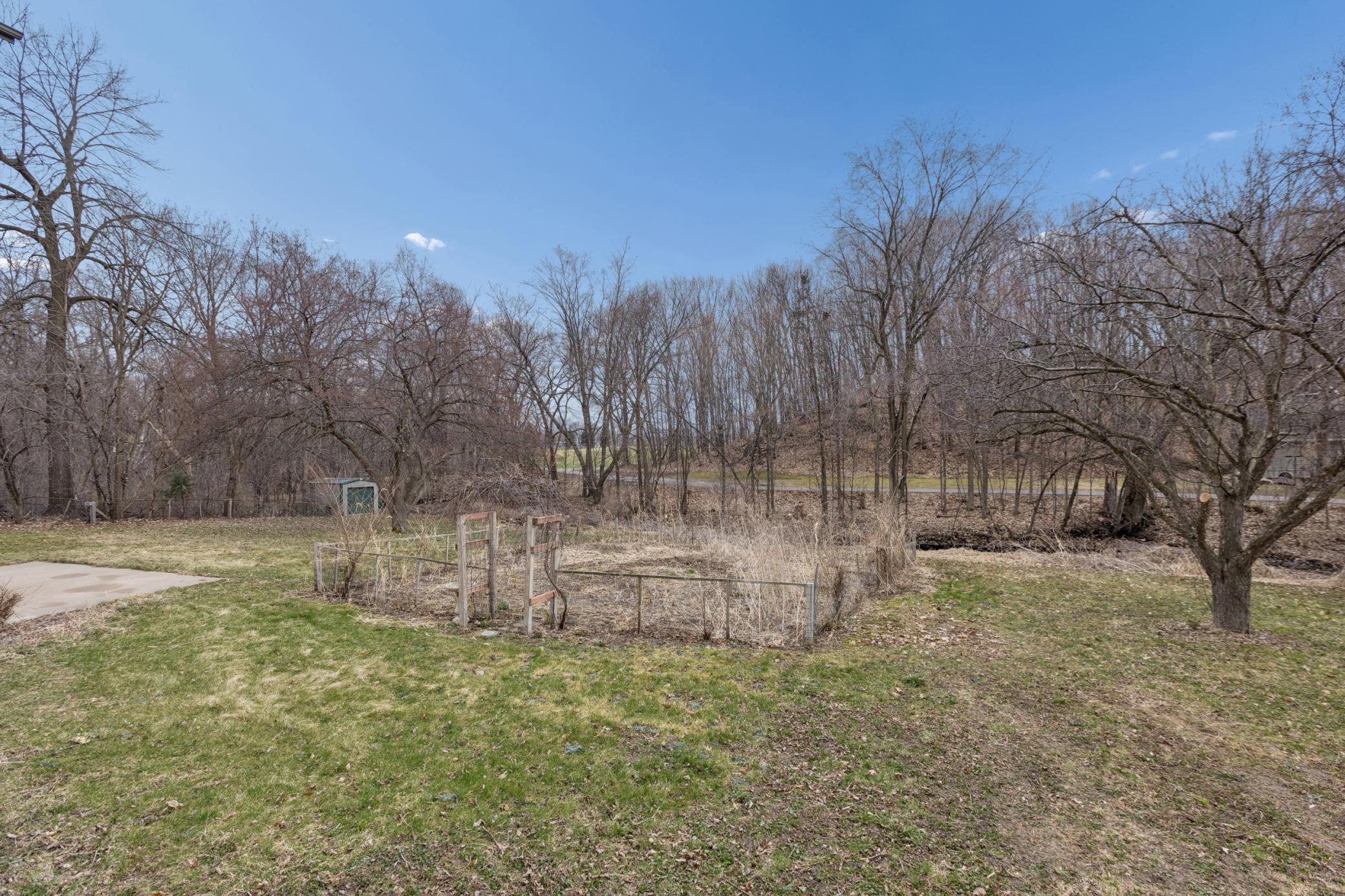 The fenced in garden area helps keep wildlife away from snacking on your veggies!