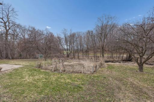 The fenced in garden area helps keep wildlife away from snacking on your veggies!