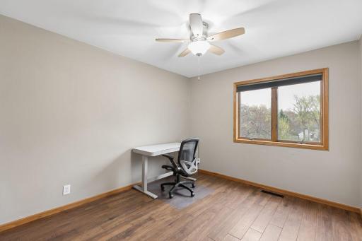 3rd upper level bedroom overlooks the yard