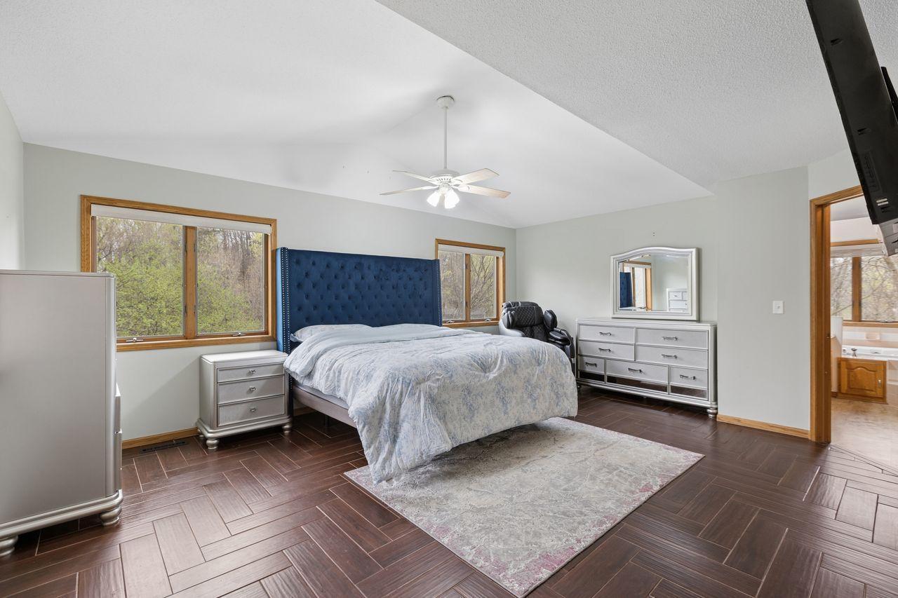 There is plenty of room for king-sized furniture creating a serene oasis, perfect for rest and relaxation