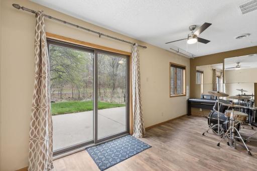 Walkout to the back yard and large patio