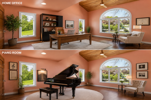 Virtual staged options for this amazing room!