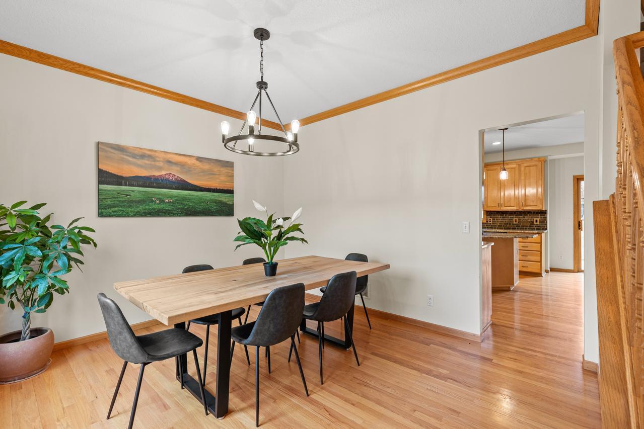 Formal dining room adjacent to kitchen