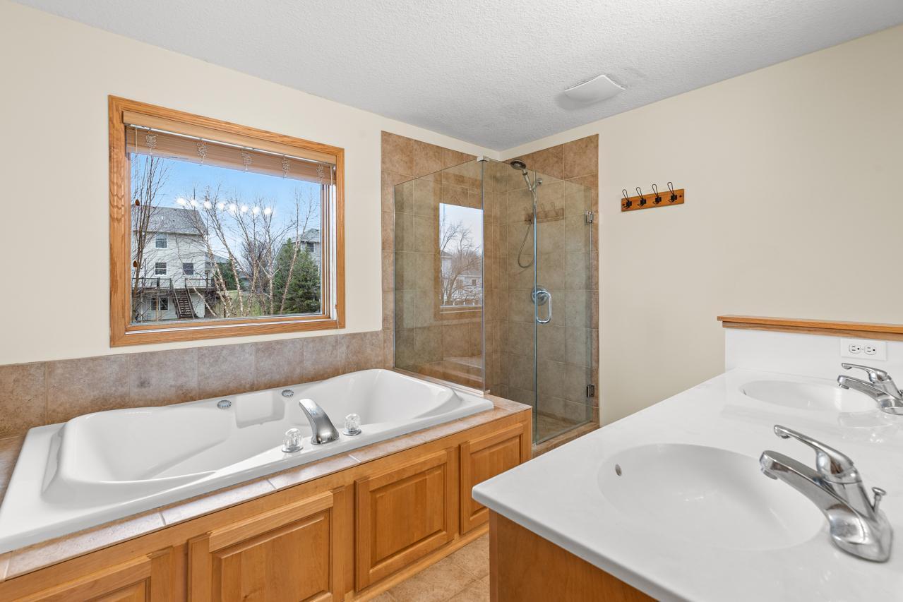 Primary bathroom with tub