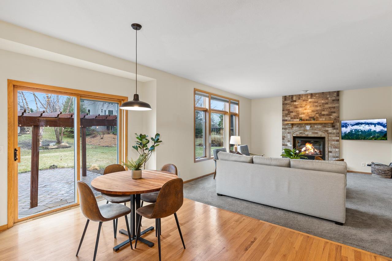 Informal Dining opens up to family room