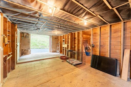 Upper level of the barn includes feed rooms, tack room and expansive hay storage area.