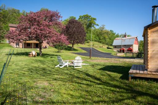 Throughout the property you will find oak, maple, black walnut, elderberry, black raspberries, wild grapes, apple & blooming crab apple trees.