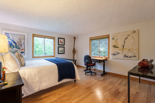 The current owner has invested extensively in thoughtful improvements over the past year, including converting the main level bedroom into a primary suite with walk-in closet & 3/4 bathroom.