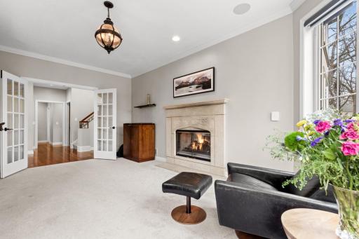 Den/Office on main floor flows out to the foyer.