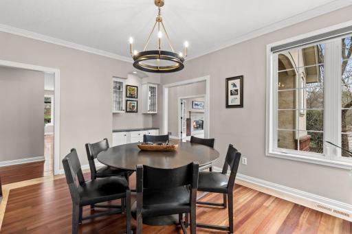 Formal Dining room offers a convenient built-in buffet to make entertaining easy.