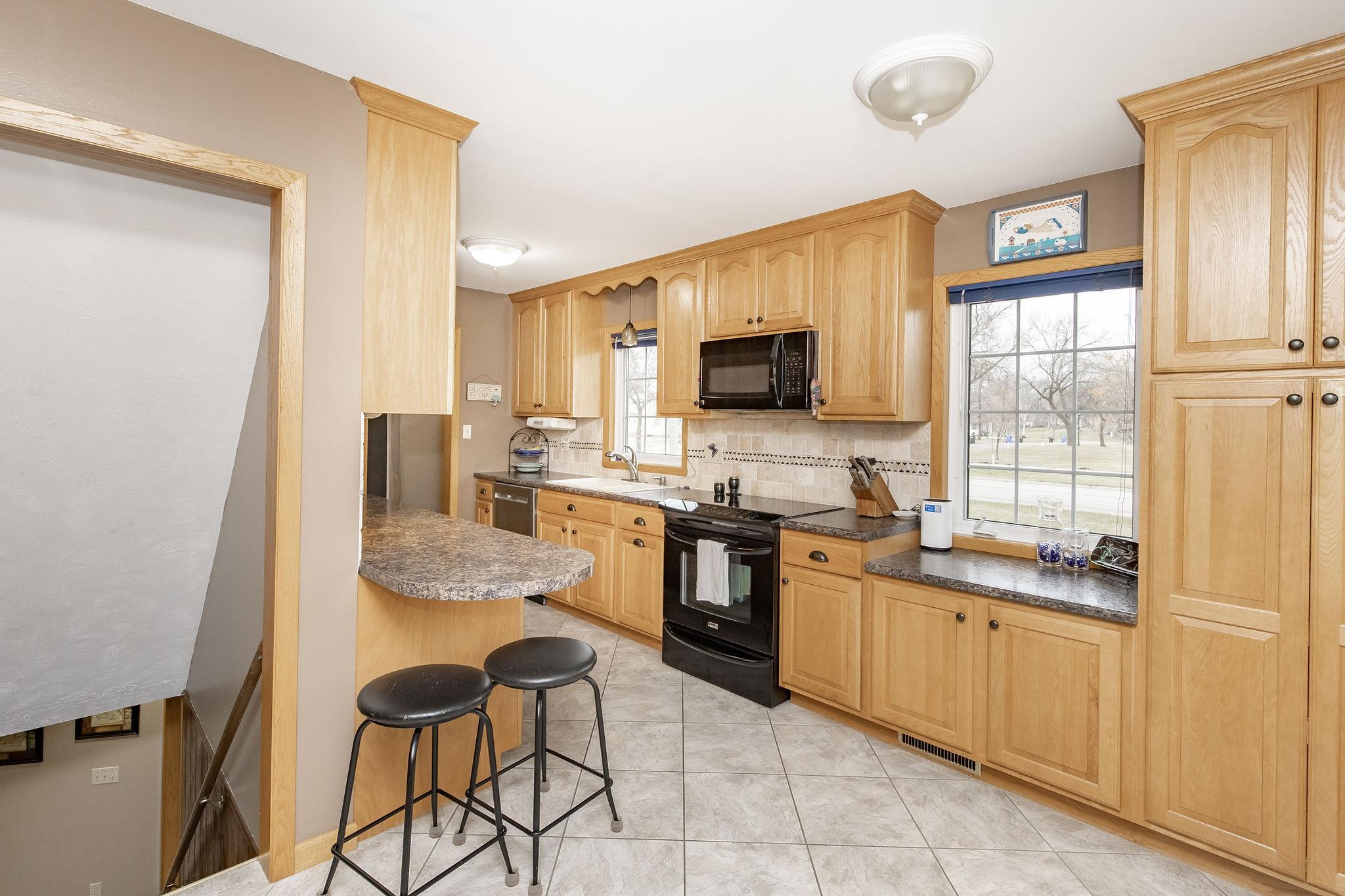 Kitchen w/ two windows