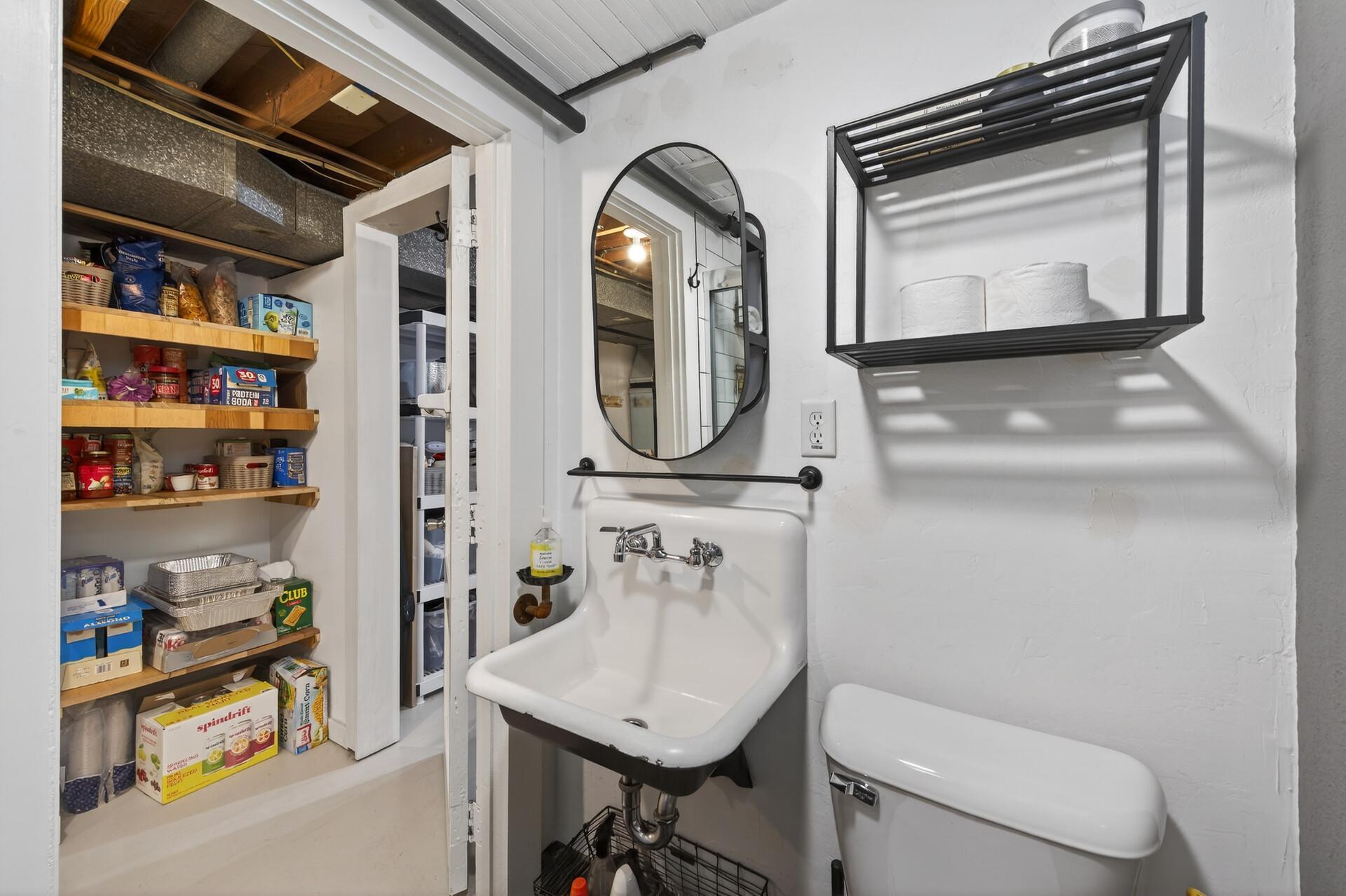 Farm-house sink in the 3/4 bathroom.
