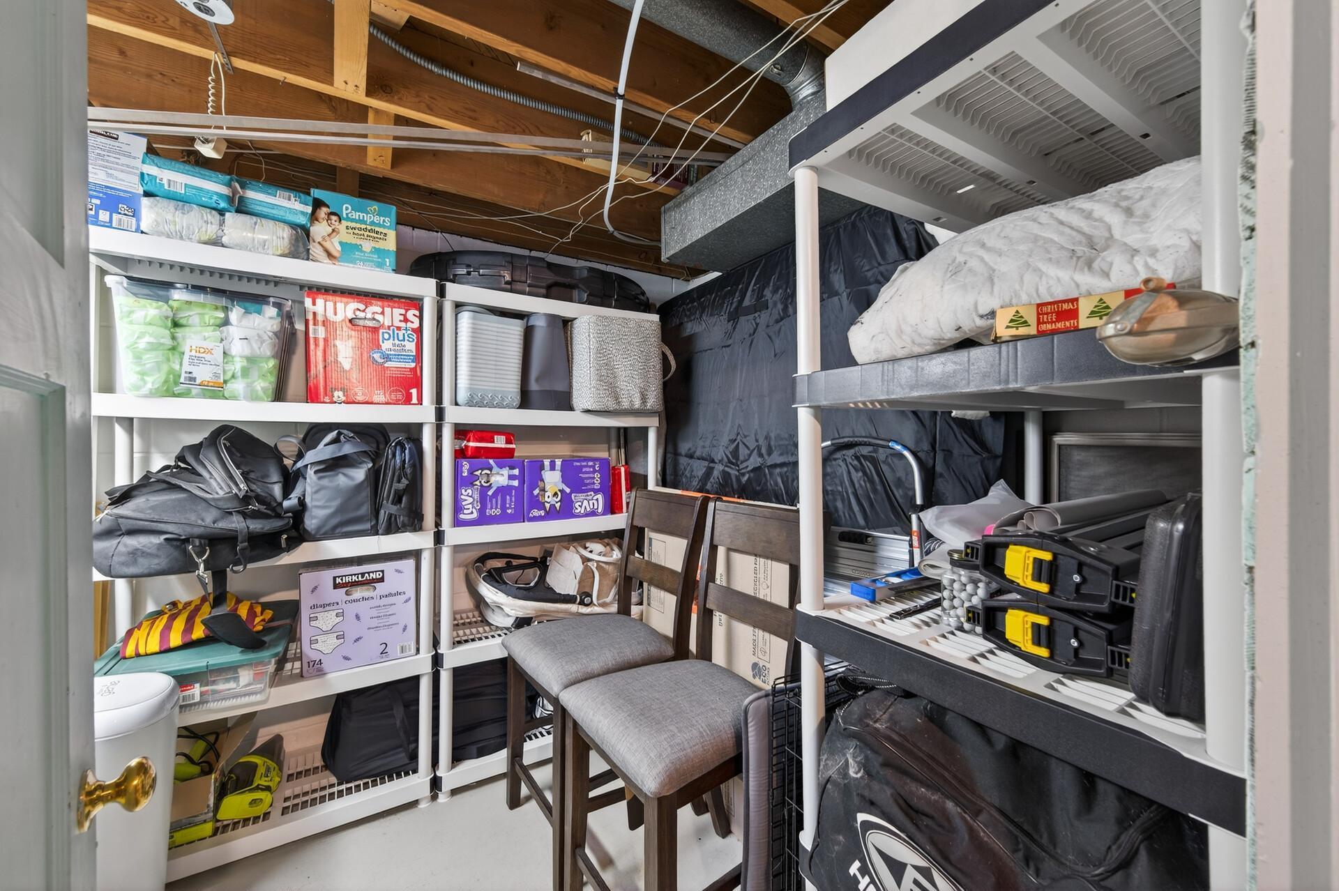 Another storage room, great potential as a future sauna!