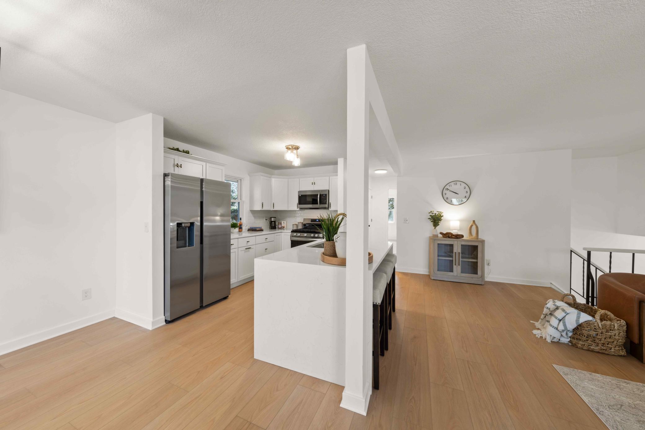 New Stainless-steel appliances with gas burning range