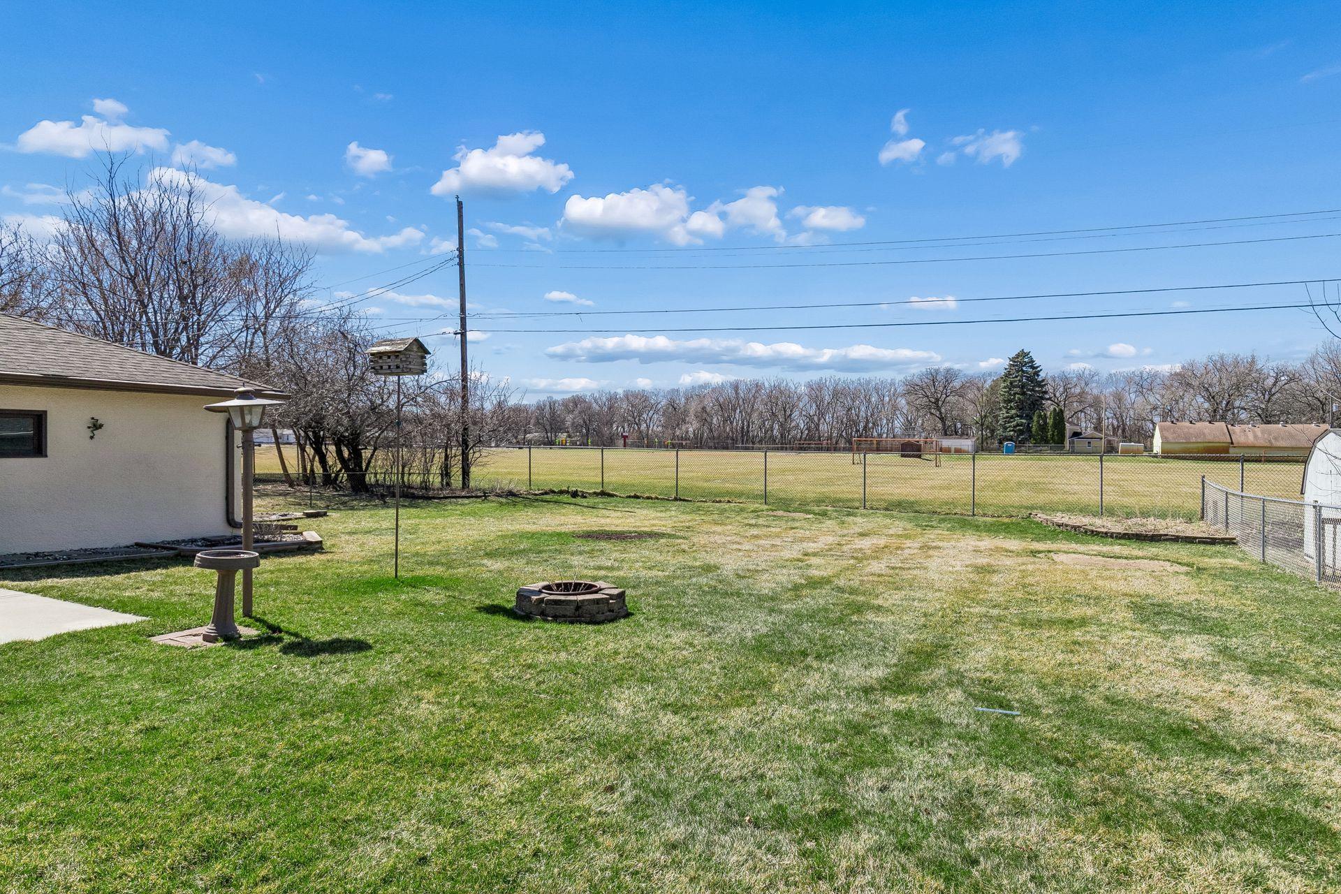 Backyard against Lyndale Field