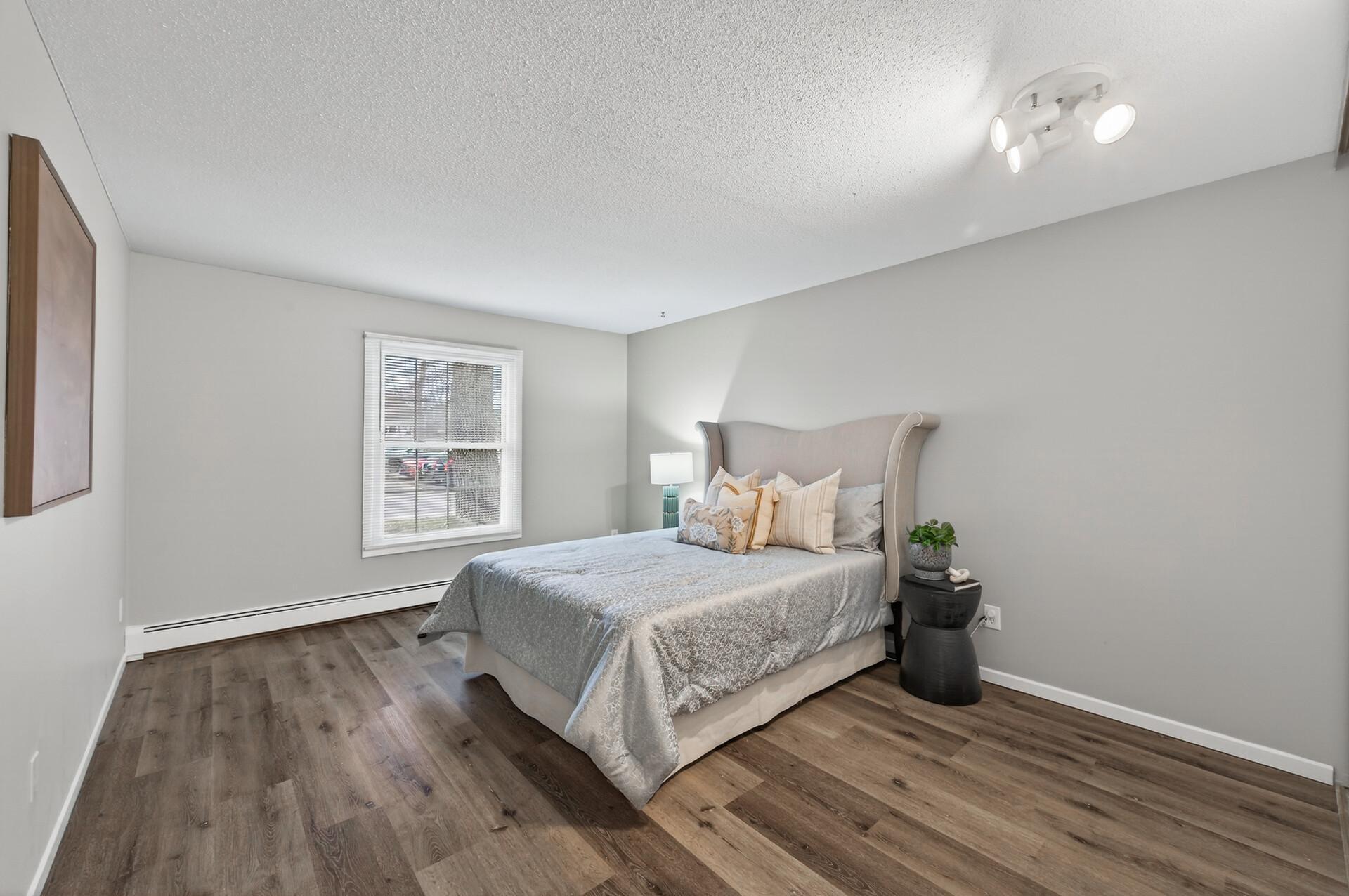 The spacious bedroom