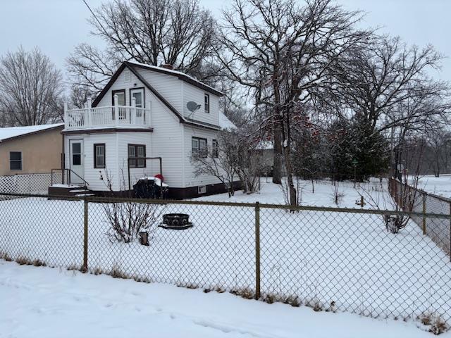 Fully fenced in yard